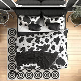 Black White Cow Design Duvet Cover Set