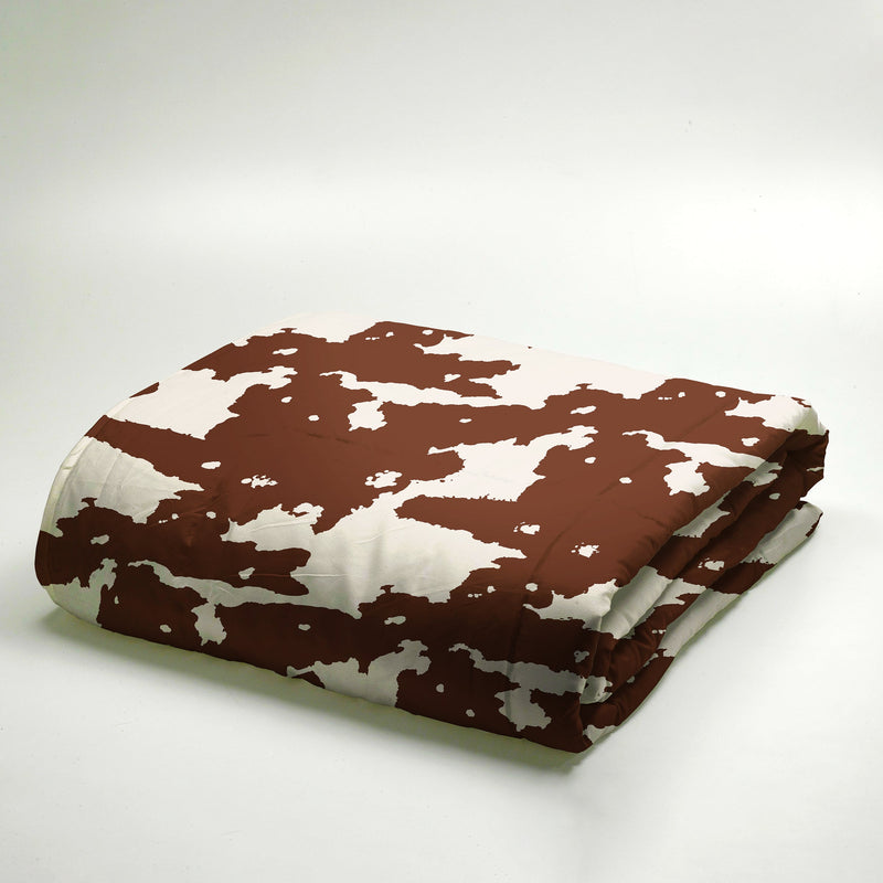 Brown Cow Skin Design Duvet Cover Set