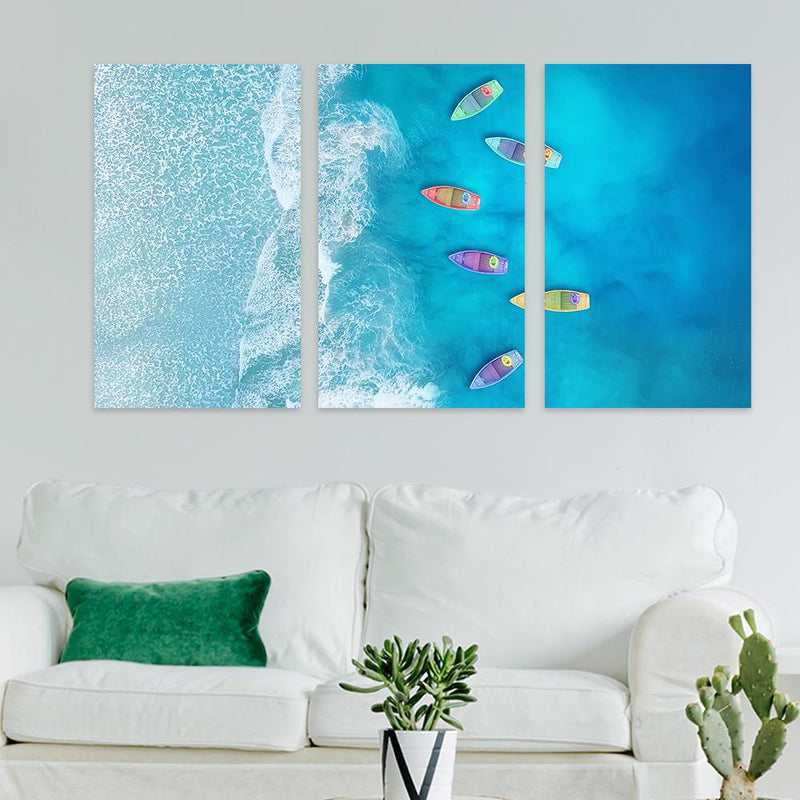 Boats Hanging Stretched Canvas