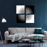 Light in Contrast 4 Piece Stretched Canvas