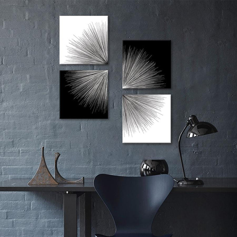 Light in Contrast 4 Piece Stretched Canvas