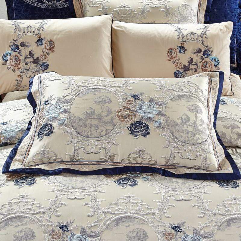 ROYAL FLORAL Linen King Size Bedspread Queen Size Bedspread