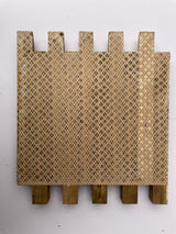 Linear Curve Wood Mosaic Wall Panel