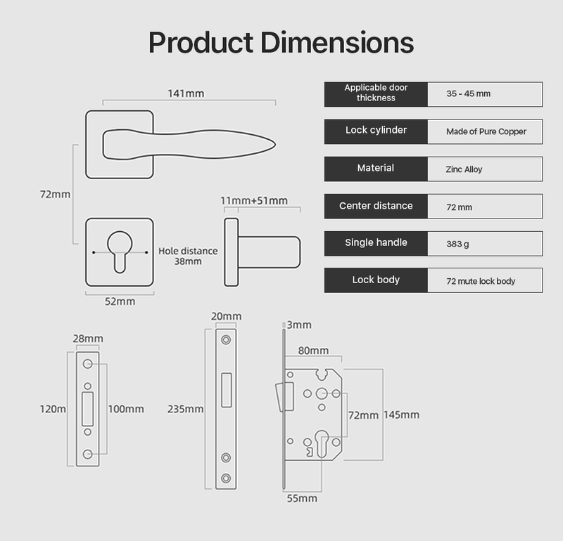 Logan Sleek Door Lock