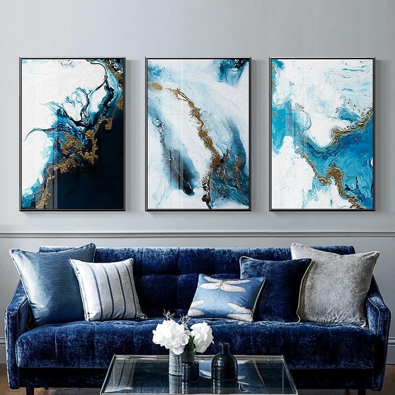 Stroke of Blue Stretched Canvas – Articture