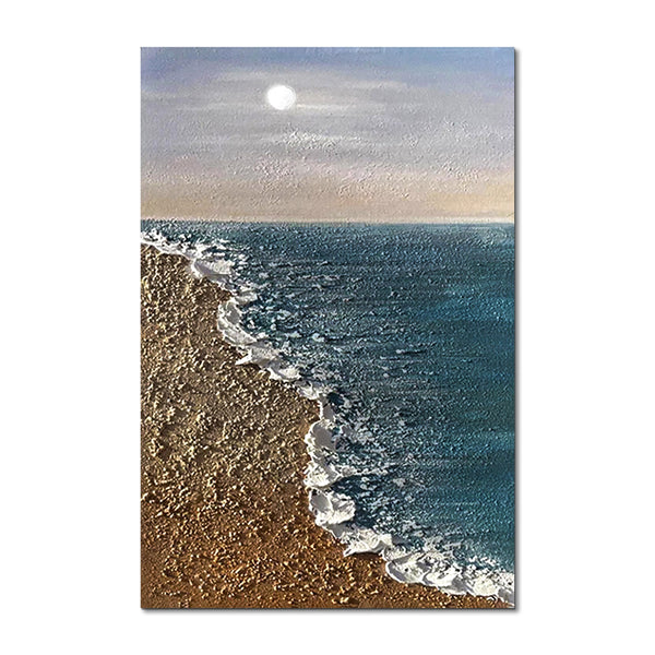 Ocean Large Coastal Palette Knife Painting On Canvas