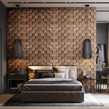 Quadri Wood Mosaic Wall Panel