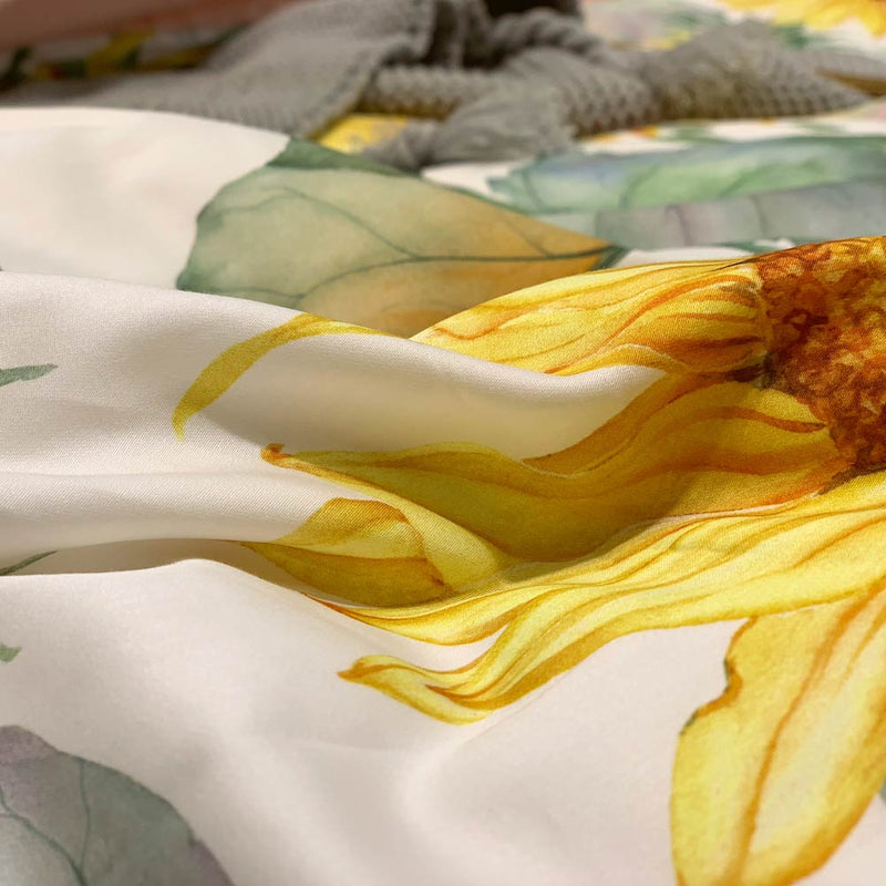 Dainty Sunflower Duvet Cover Set (Egyptian Cotton)