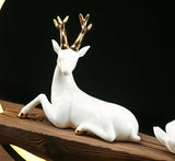 White Deer Incense Burner Lamp