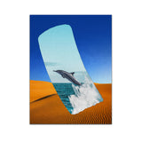Dolphin in the Dessert Stretched Canvas