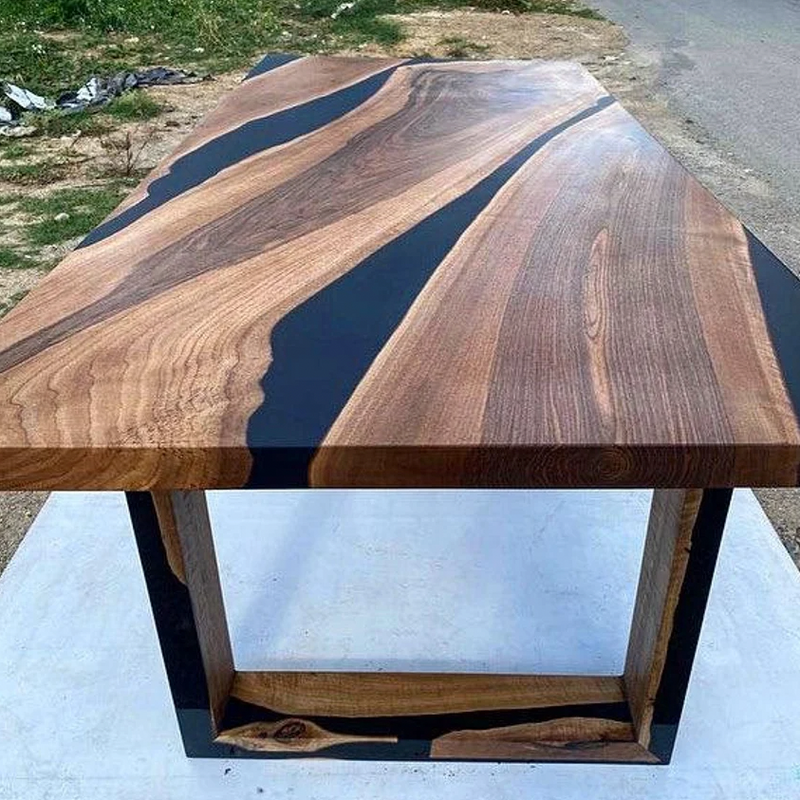 Black Walnut Solid Wooden Slab Epoxy Table – Articture