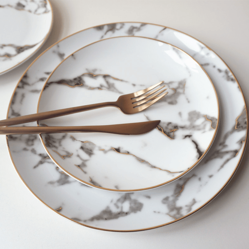 White clearance marble plates