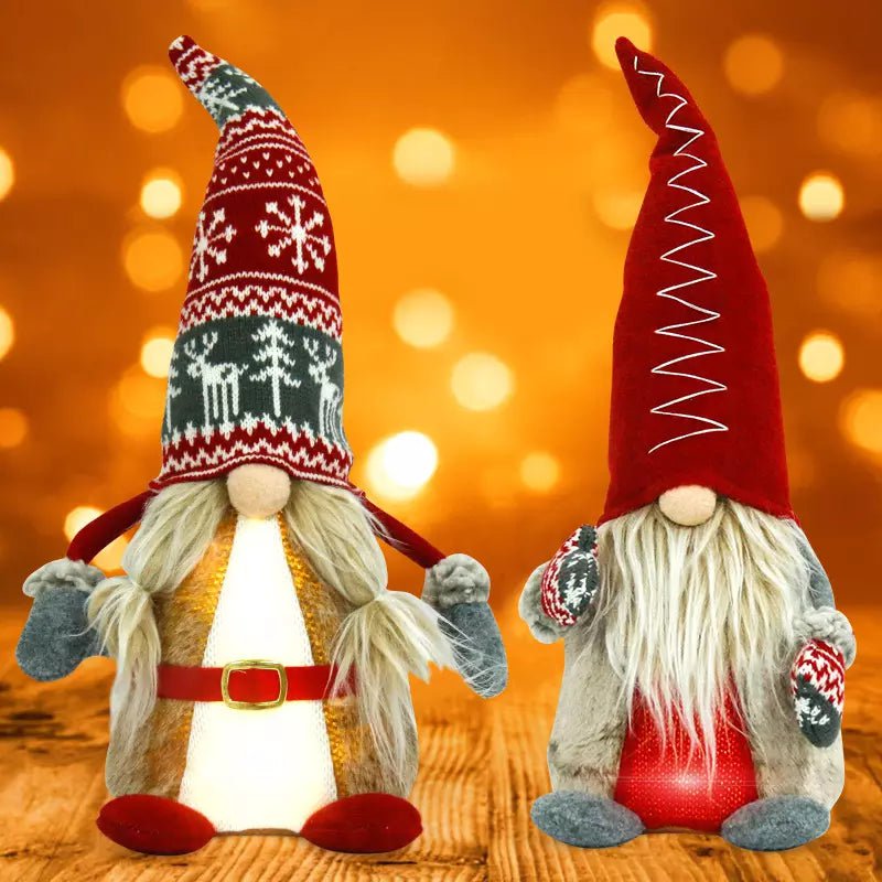 Christmas Lighted Sitting Gnome (Set of 2)