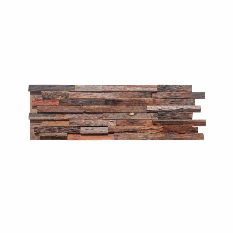 Haku 3D Wood Wall Panel - Brown/Grey Tones (Set of 4 or 12)