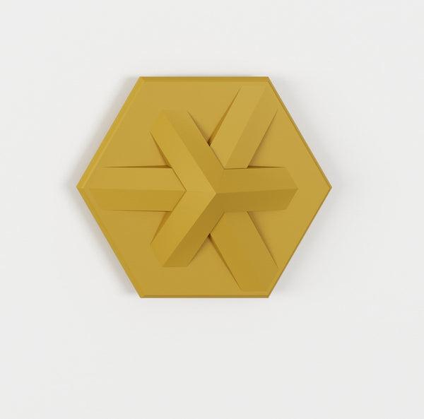 Asterisk Hexagon 3D Wall Panel