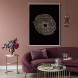 Dark Crater Stretched Canvas