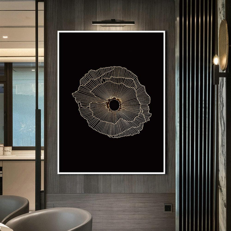Dark Crater Stretched Canvas