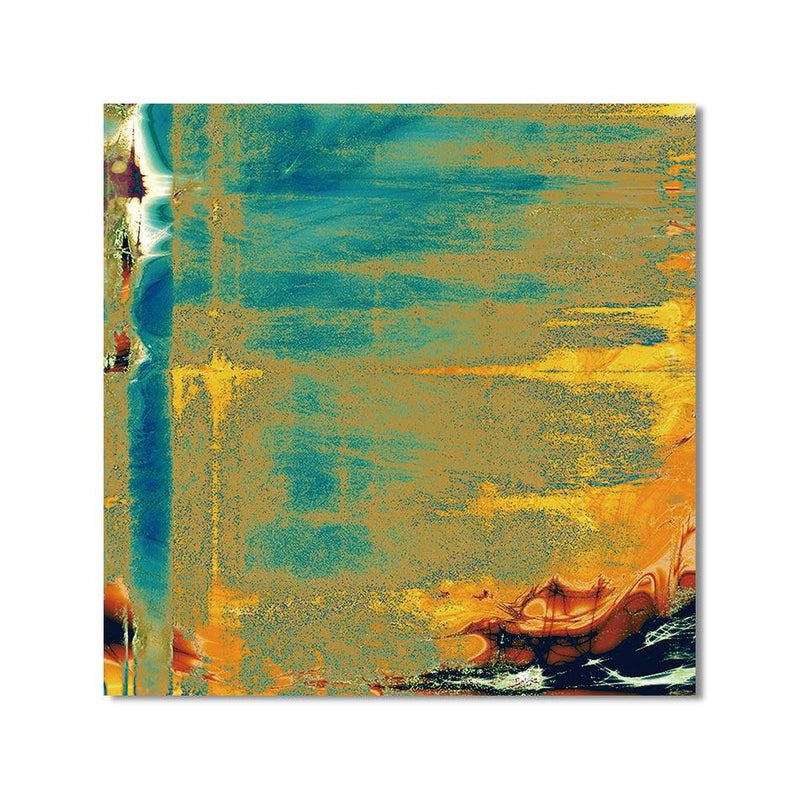 Green Yellow Style Abstract Art Stretched Canvas