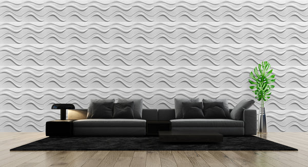 Waves Square PVC Wall Panel (Set of 12)