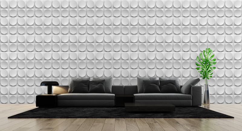 Quadra Circle PVC Wall Panel (Set of 12)