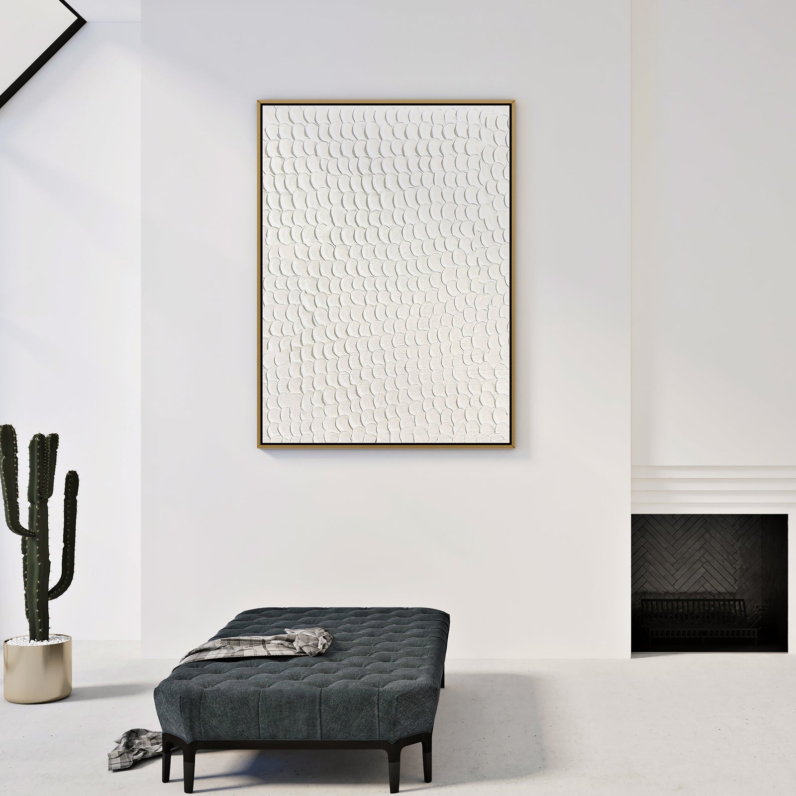 WhiteTexturePaintingSpackleArt