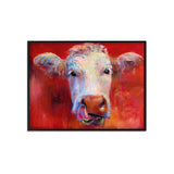 Cow Abstract Art Stretched Canvas