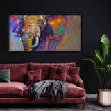 Elephant Abstract Art Stretched Canvas