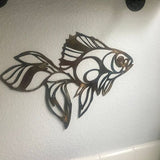 Gold Fish Metal Wall Art