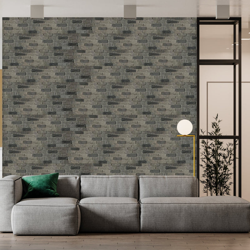 Faux Grey Brick Wall Panel