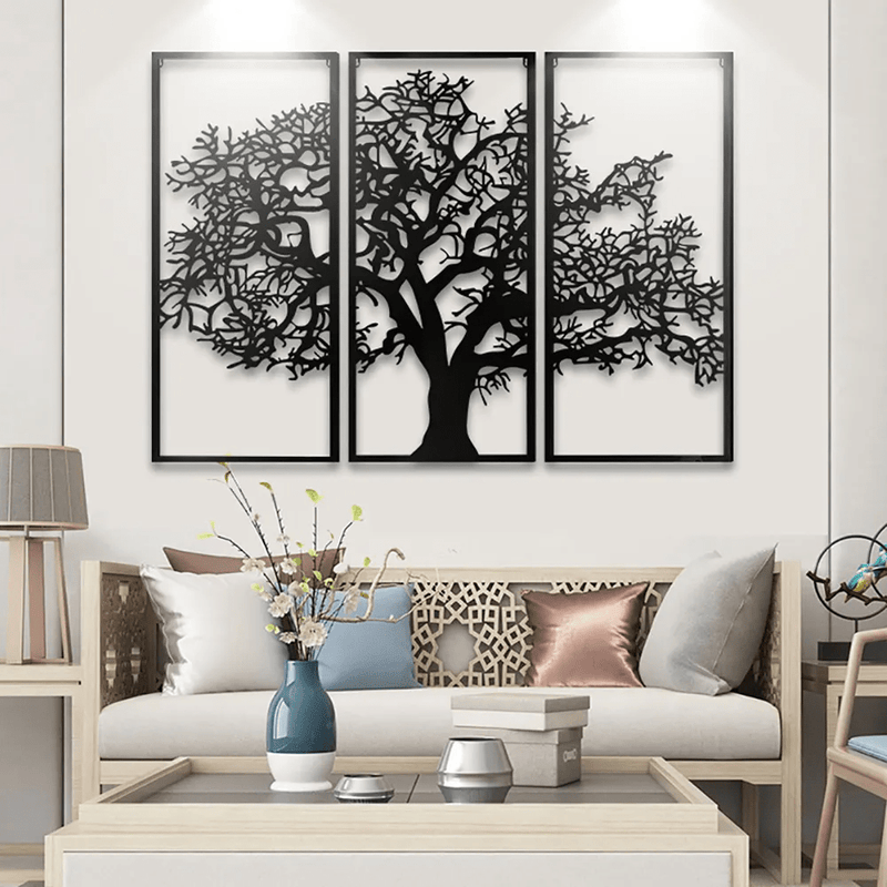 Tree of Life Metal Wall Art (3 Pieces)