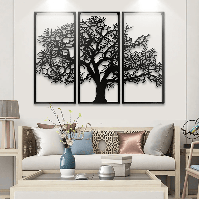 Tree of Life Metal Wall Art 3 Pieces Articture