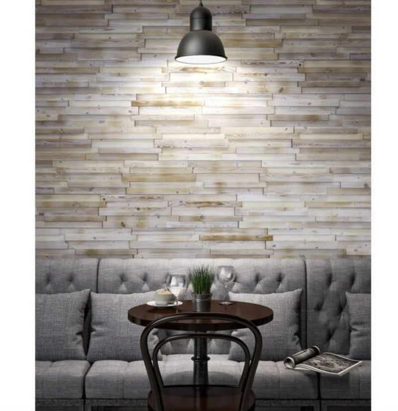 Riko 3D Wood Wall Panel - Grey Tones (Set of 4 or 12)