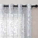 Splash Ring Light Grey Sheer Curtain