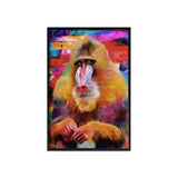 Mandrill Abstract Art Stretched Canvas