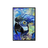 Parrot Abstract Art Stretched Canvas